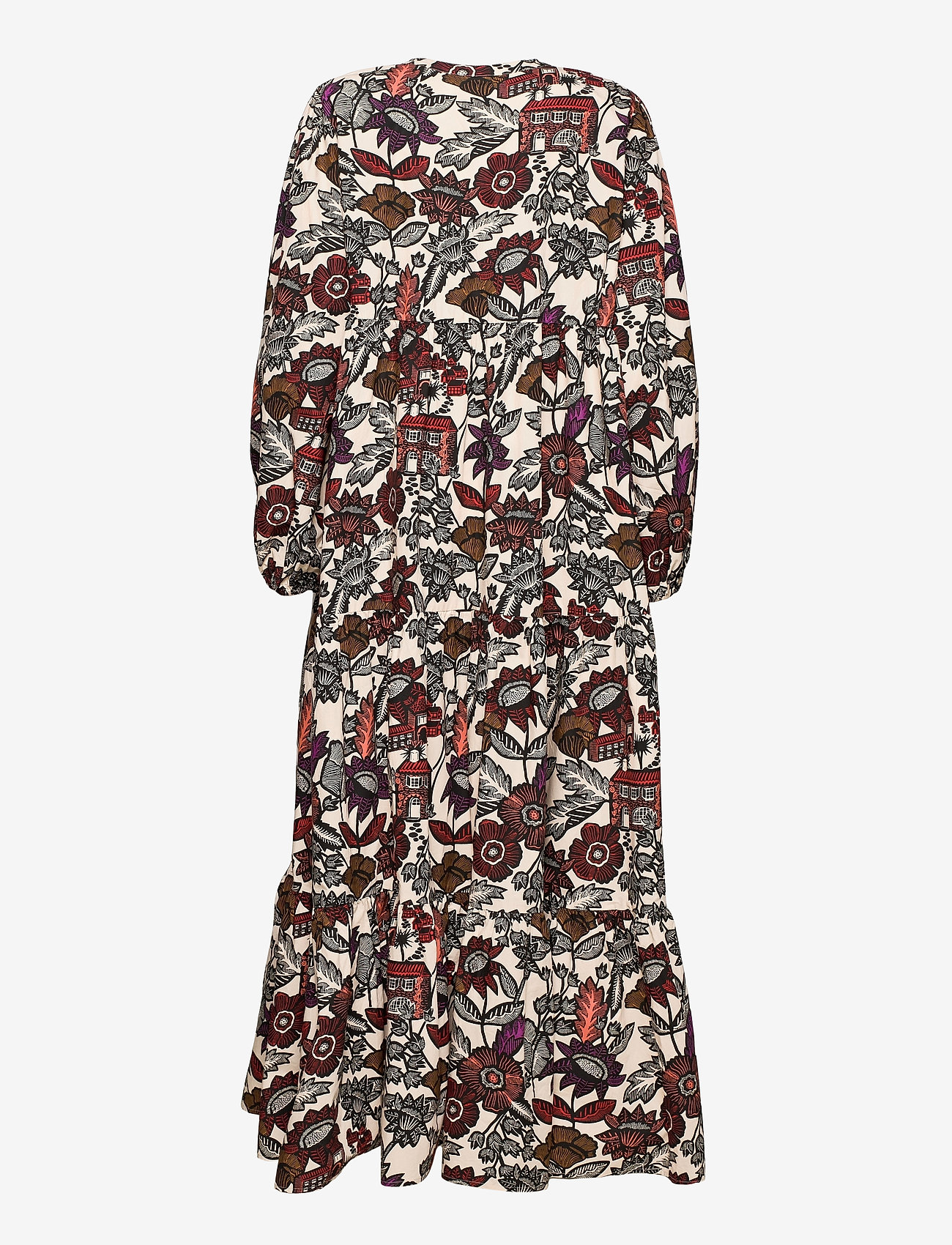 Scotch & Soda - Voluminous printed organic cotton dress - midi kjoler - combo b - 1