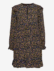 Scotch & Soda - Printed drapey dress with shoulder ruffles - sukienki letnie - combo c - 0