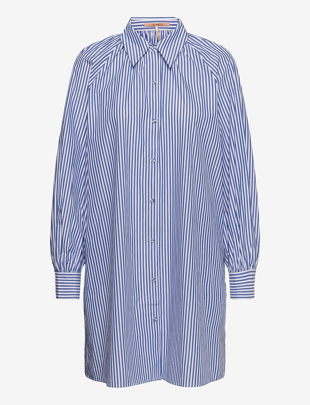 Scotch & Soda - Crispy organic cotton shirt dress with gathers at neckline - hemdkleider - combo s - 0