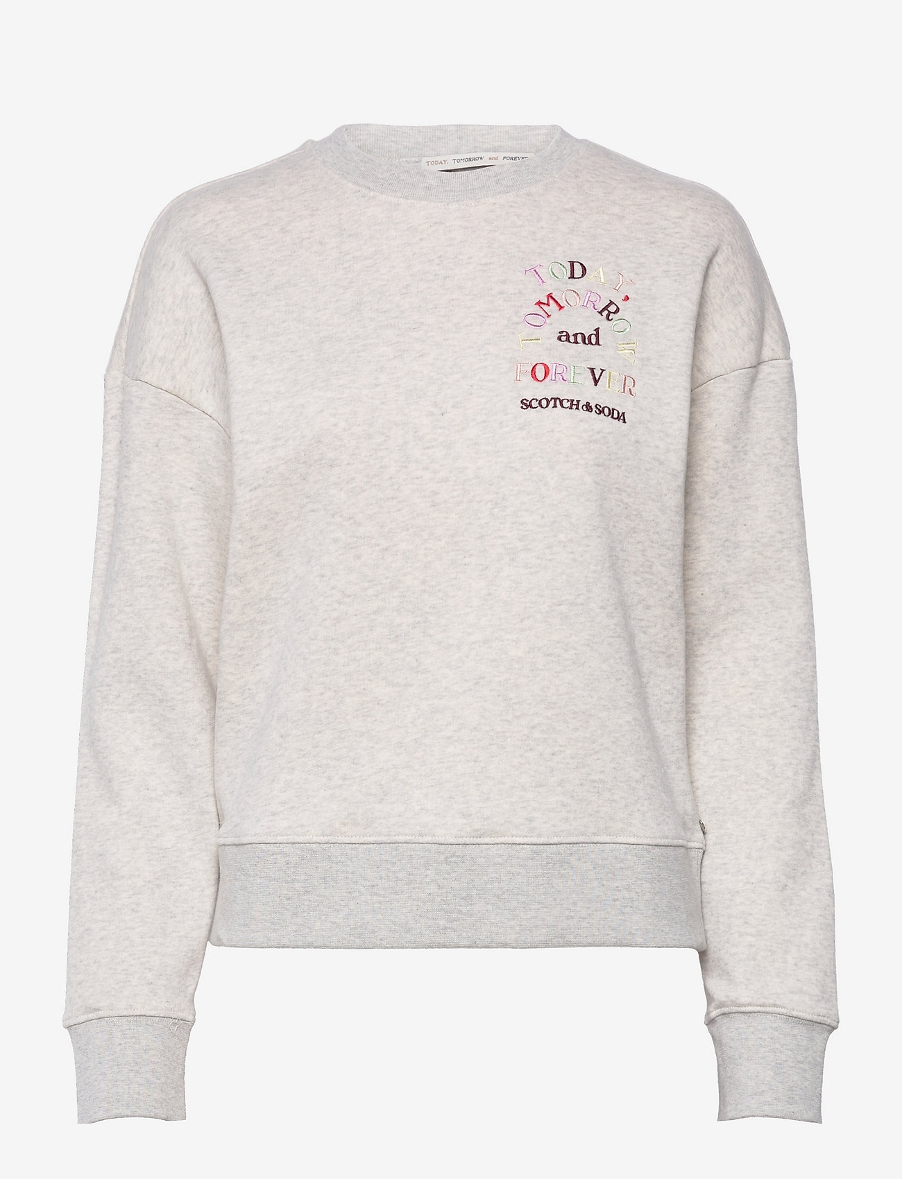 Scotch & Soda - Organic Cotton sweatshirt with graphic - grey melange - 0
