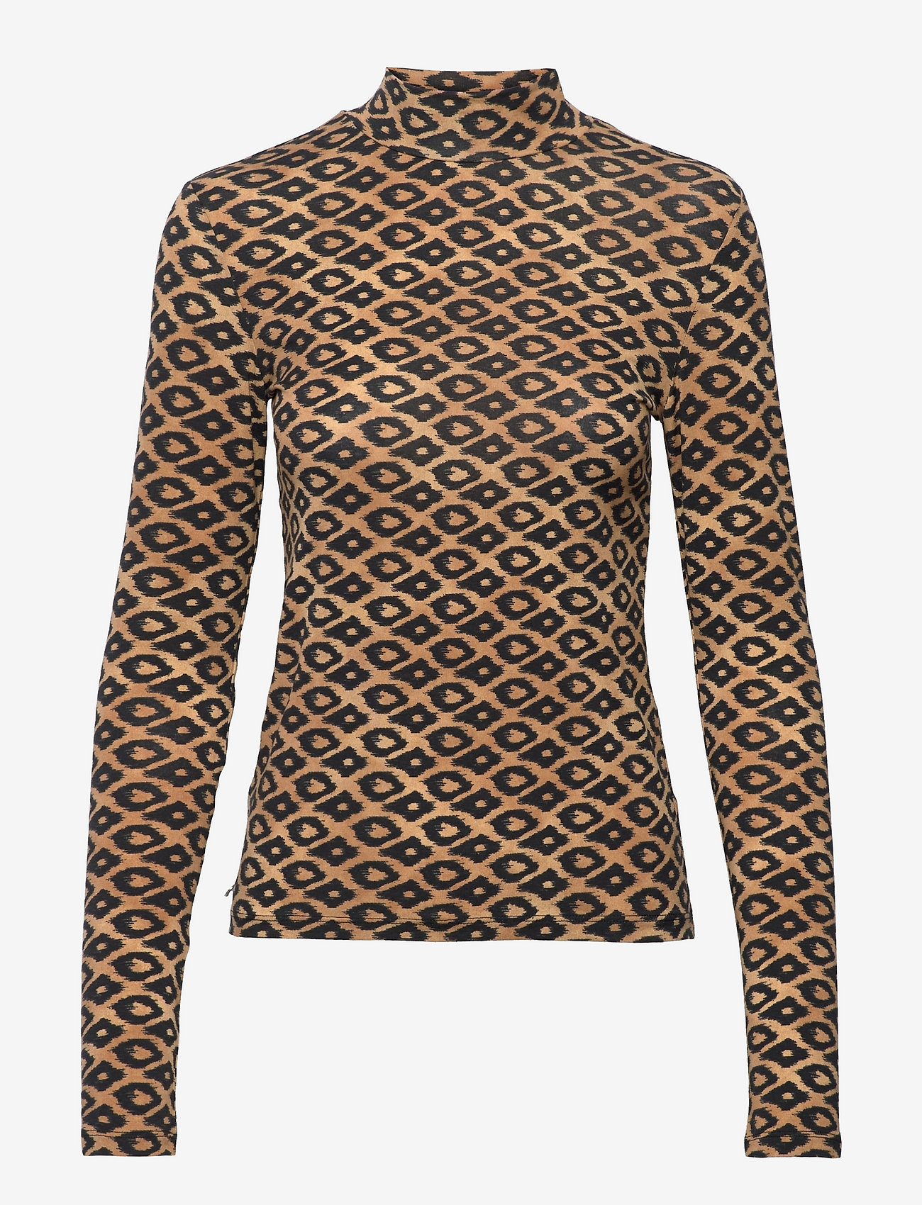 Scotch & Soda - Printed long-sleeved mock neck Organic Cotton T-shirt - combo j - 0