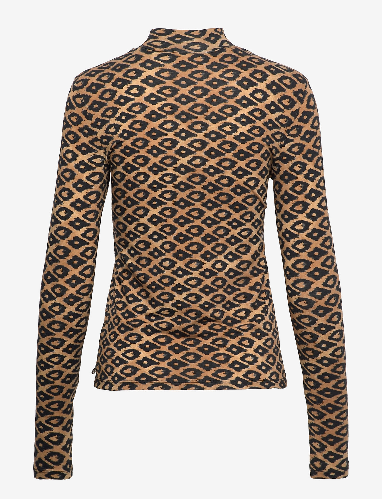 Scotch & Soda - Printed long-sleeved mock neck Organic Cotton T-shirt - combo j - 1