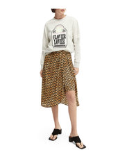 Scotch & Soda - Printed midi recycled Polyester wrap skirt - midi skirts - combo j - 2
