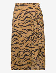 Scotch & Soda - Printed midi recycled Polyester wrap skirt - midi nederdele - combo k - 0