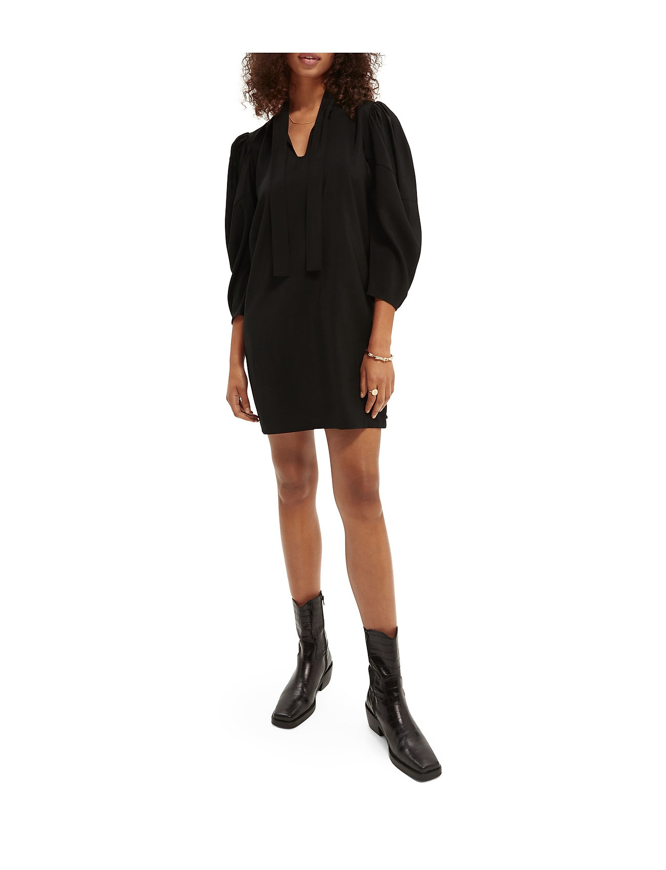 Scotch & Soda Special Sleeved Dress, XS, Dresses, Schwarz - Short Frauen