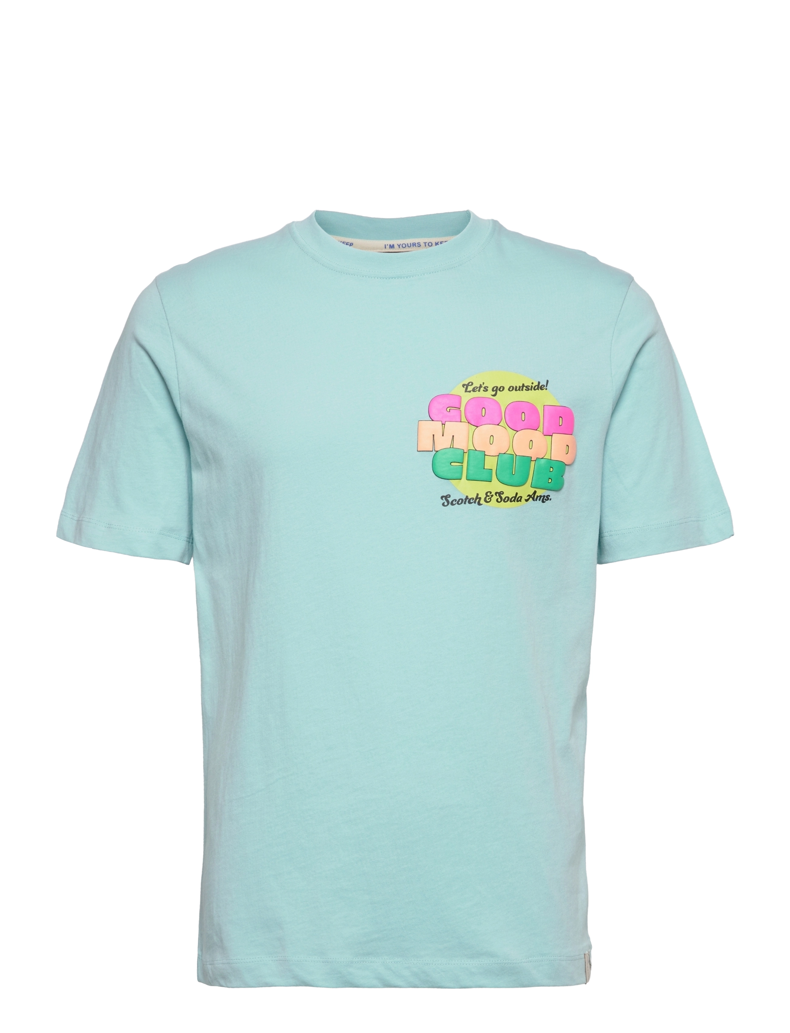 Scotch & Soda - Retro graphic jersey T-shirt in Organic Cotton - seafoam - 0
