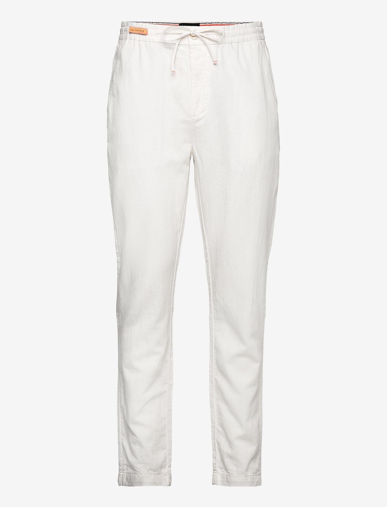 Scotch & Soda - Warren - regular straight fit linen-blend jogger - kit melange - 0