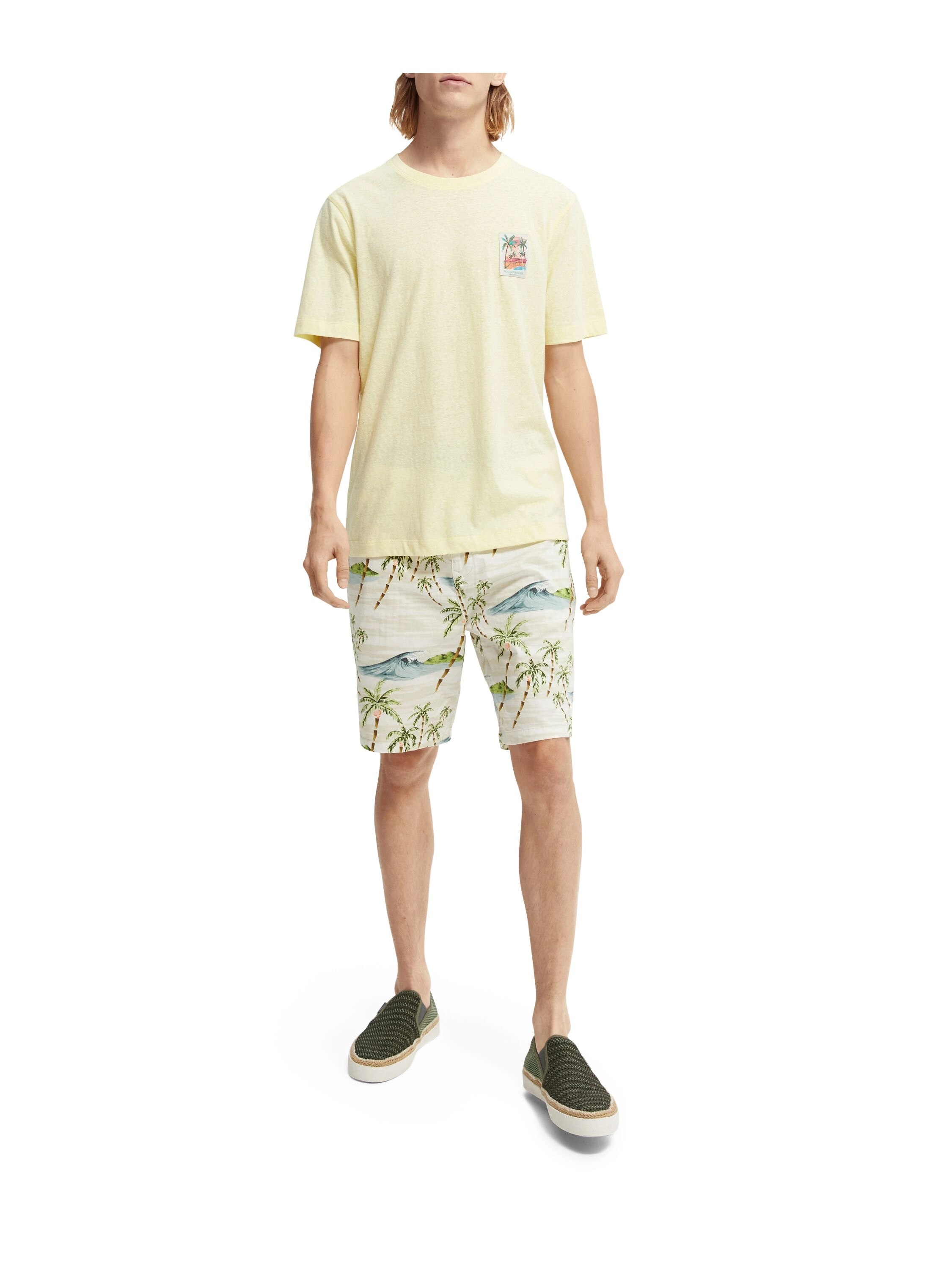 Scotch & Soda - Mélange crewneck jersey T-shirt - lemonade melange - 2
