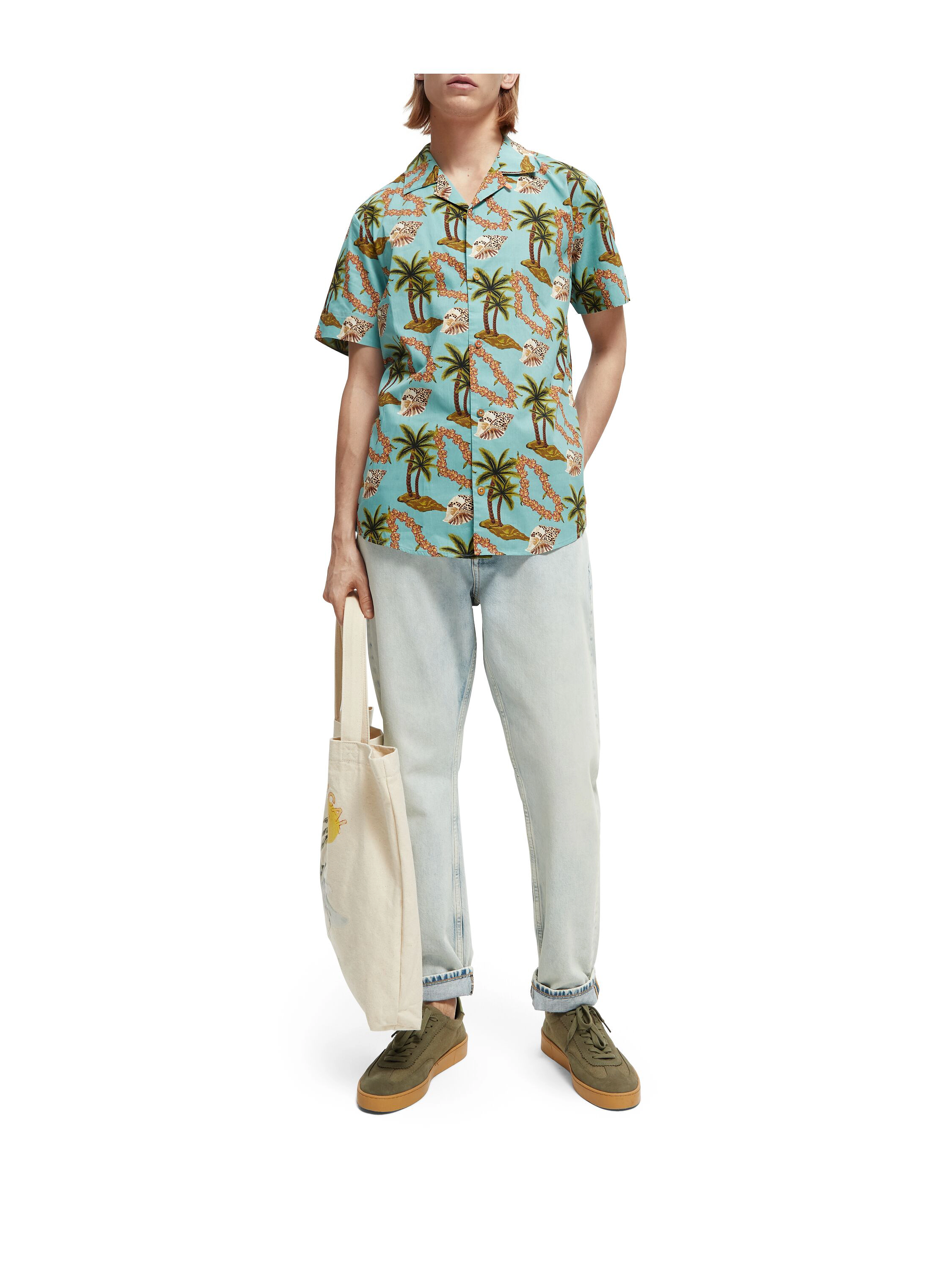 Scotch & Soda - Printed shortsleeve poplin shirt - combo a - 2
