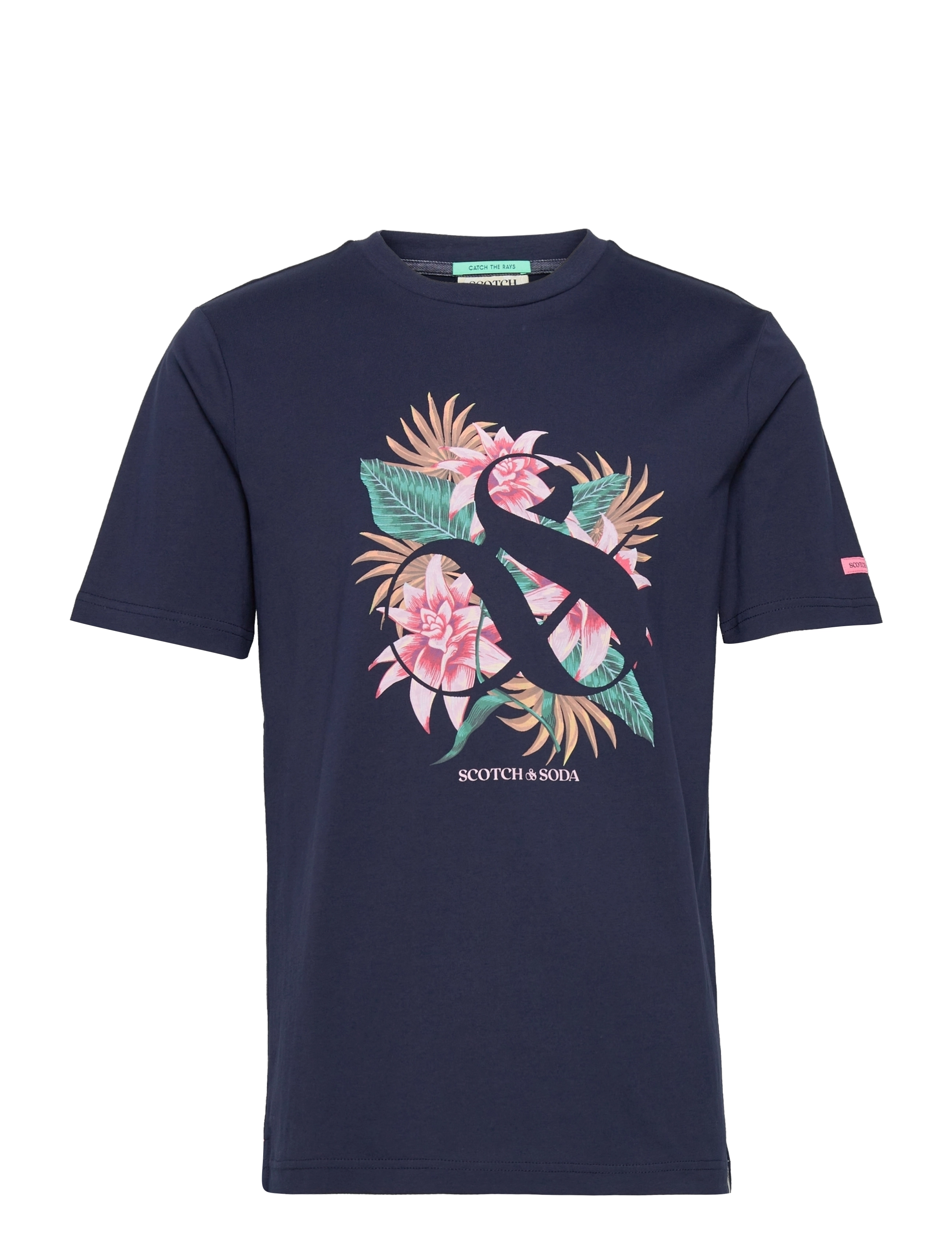 Scotch & Soda - Seasonal logo graphic T-shirt - navy - 0