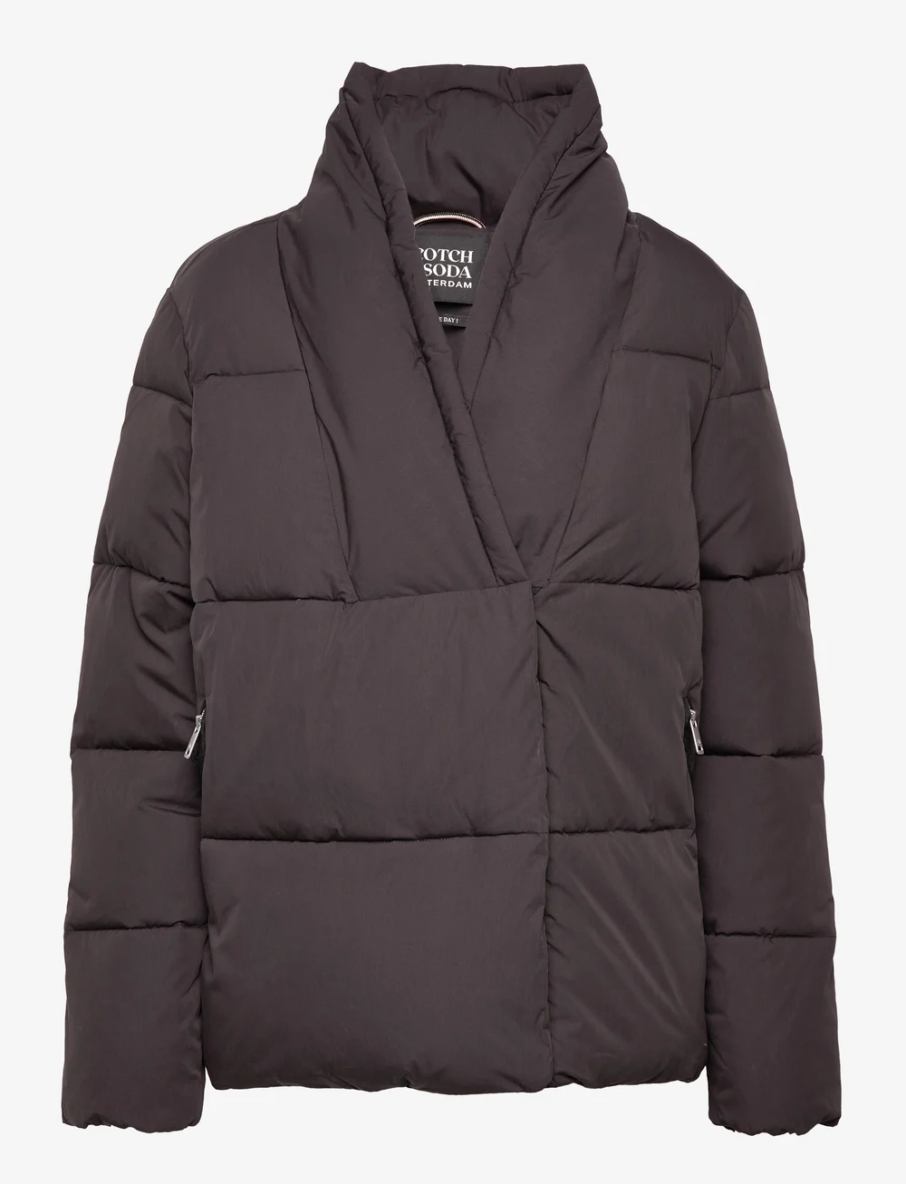 Scotch Soda Asymmetric Closure Puffer Coat With Repreve Filling