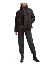 Scotch & Soda - Asymmetric closure puffer coat with Repreve® filling - talvitakit - black sky - 2