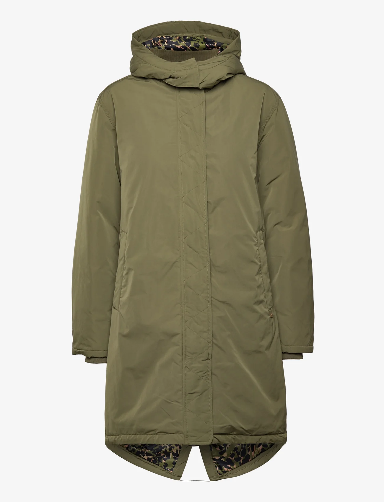 Scotch & Soda - Water repellent parka with Repreve® filling - parkas - dark olive - 0
