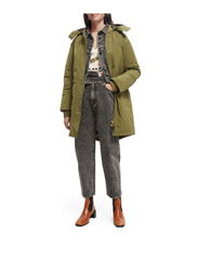 Scotch & Soda - Water repellent parka with Repreve® filling - parkad - dark olive - 2