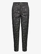 Lowry - Mid rise slim trousers in planetary jacquard pattern - PLANETARY ICONS