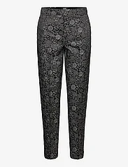 Scotch & Soda - Lowry - Mid rise slim trousers in planetary jacquard pattern - kitsalõikelised püksid - planetary icons - 0