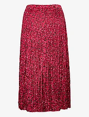 Scotch & Soda - Pleated printed maxi skirt in recycled Polyester - midi skirts - space floral electric red - 1