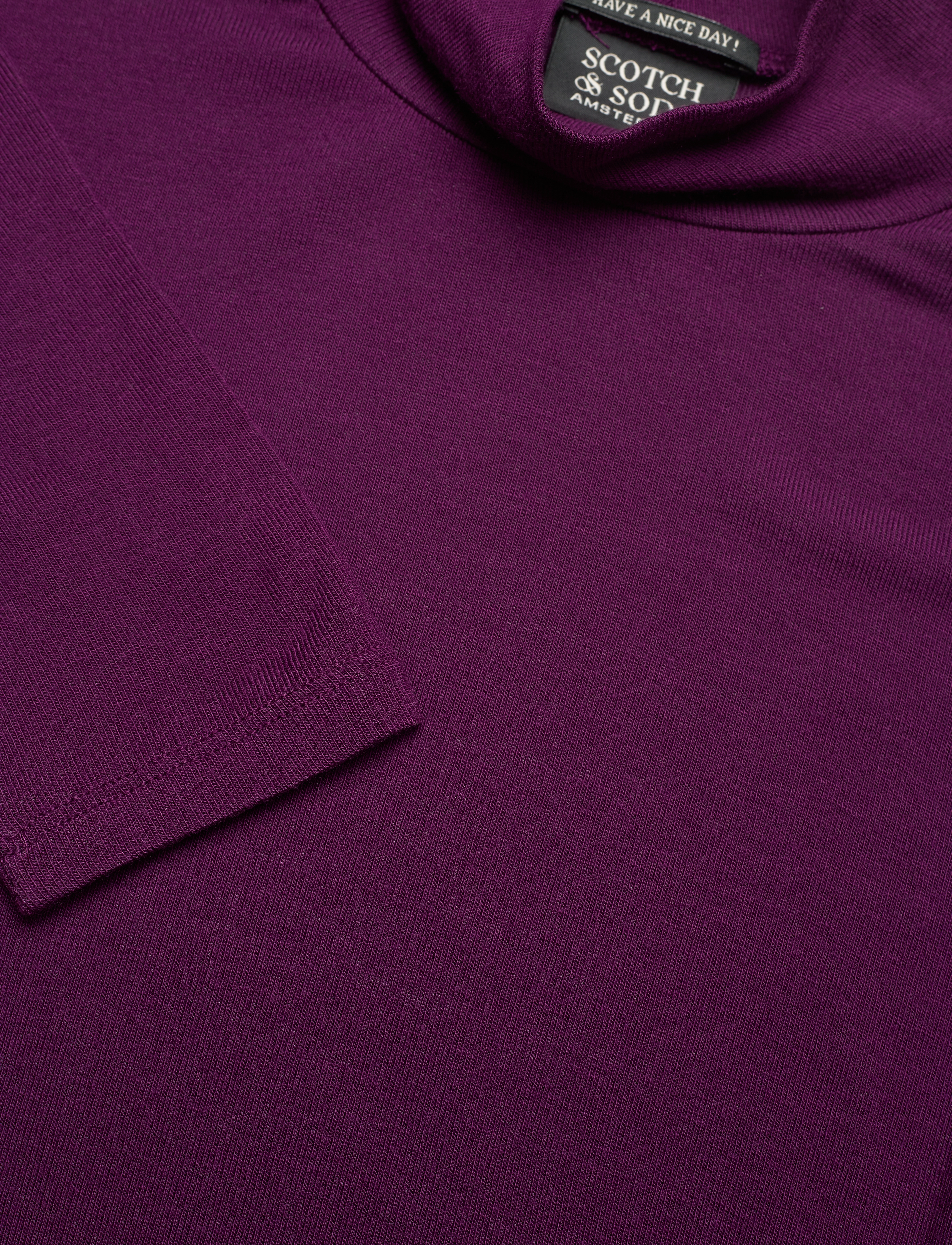 Scotch & Soda - Turtle-neck long sleeved top - aubergine sunset - 3
