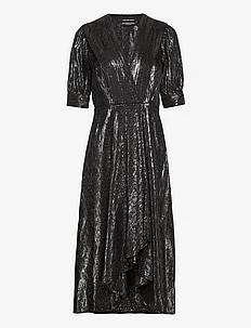Silver long sleeved dress with pleat detail, Scotch & Soda