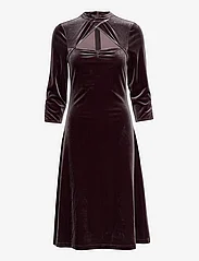 Scotch & Soda - Cut out Velvet midi dress - midikjoler - black sky - 0