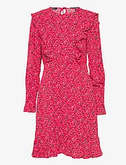 Scotch & Soda - Ruffled hem mini dress - korta klänningar - space floral electric red - 0