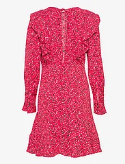 Scotch & Soda - Ruffled hem mini dress - korta klänningar - space floral electric red - 1