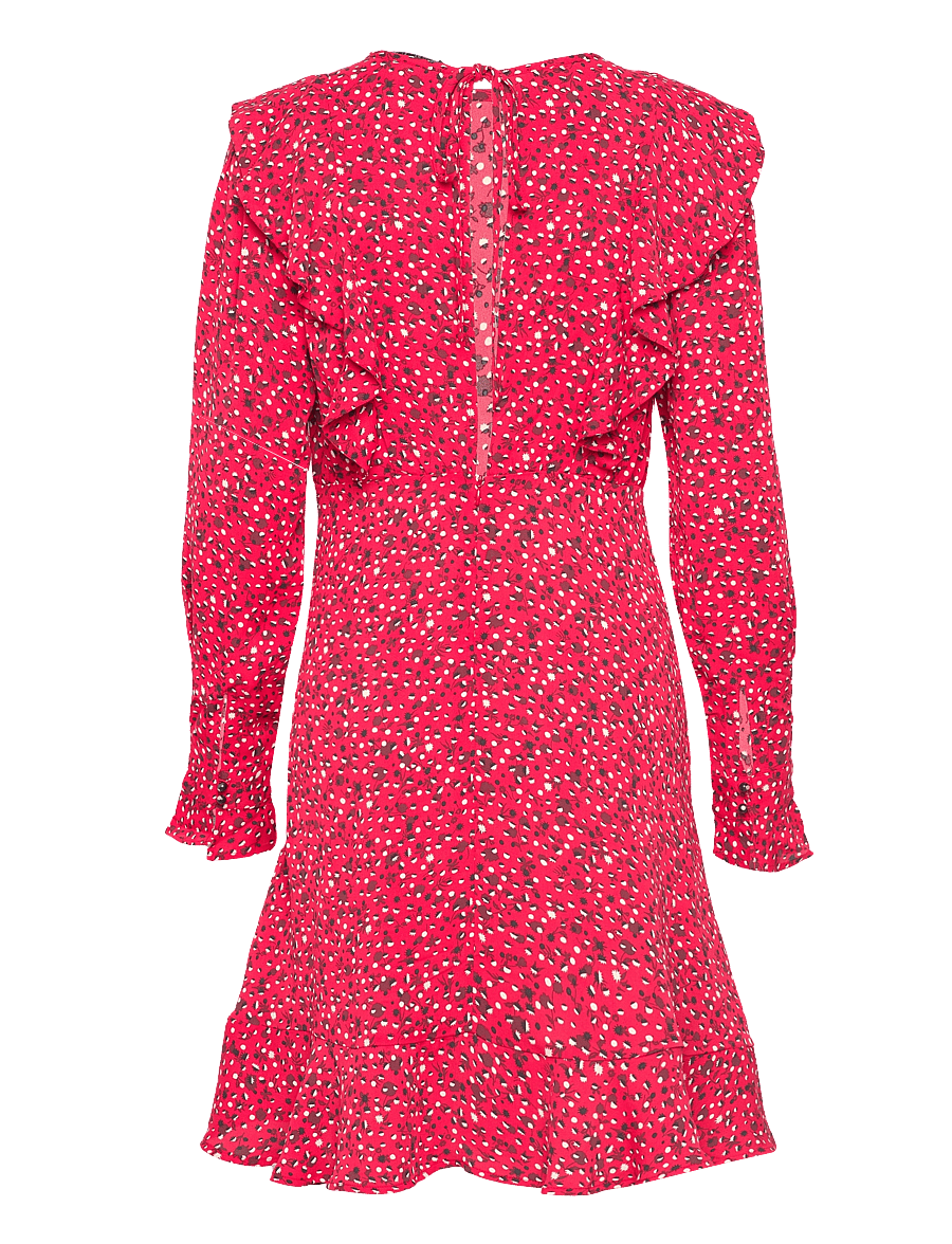 Scotch & Soda - Ruffled hem mini dress - minikleidid - space floral electric red - 2
