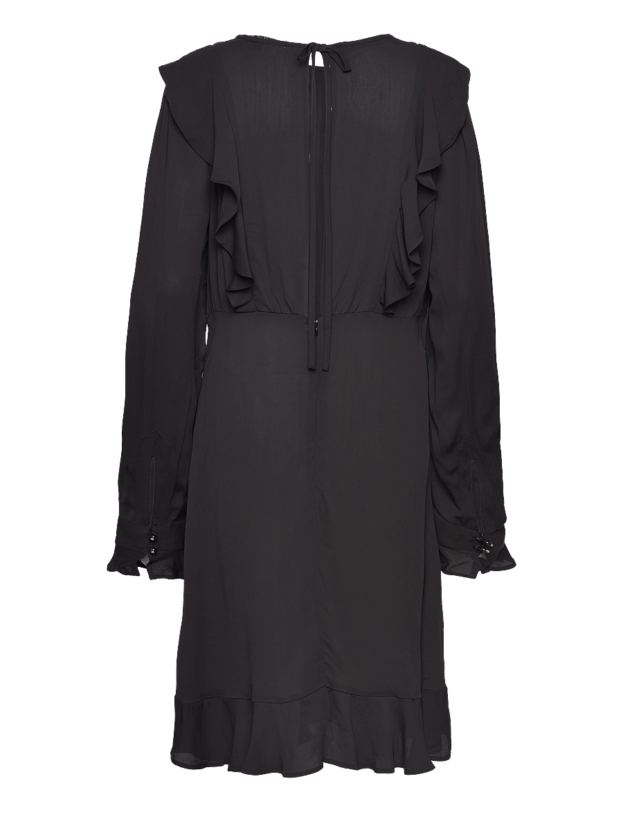 Scotch & Soda - Ruffled hem mini dress - short dresses - black sky - 2