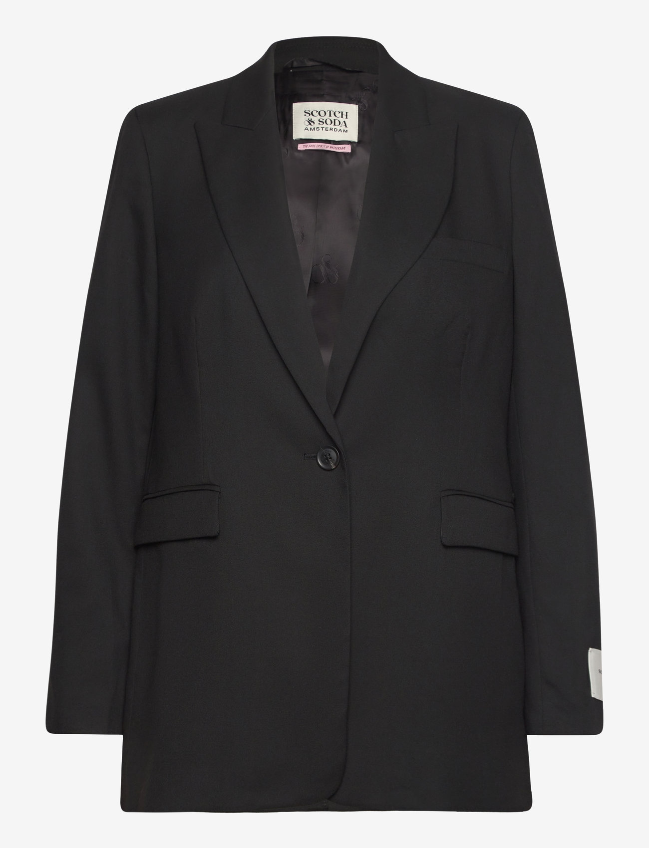 Scotch & Soda - Core SB fitted blazer - enkelknäppta kavajer - black - 0