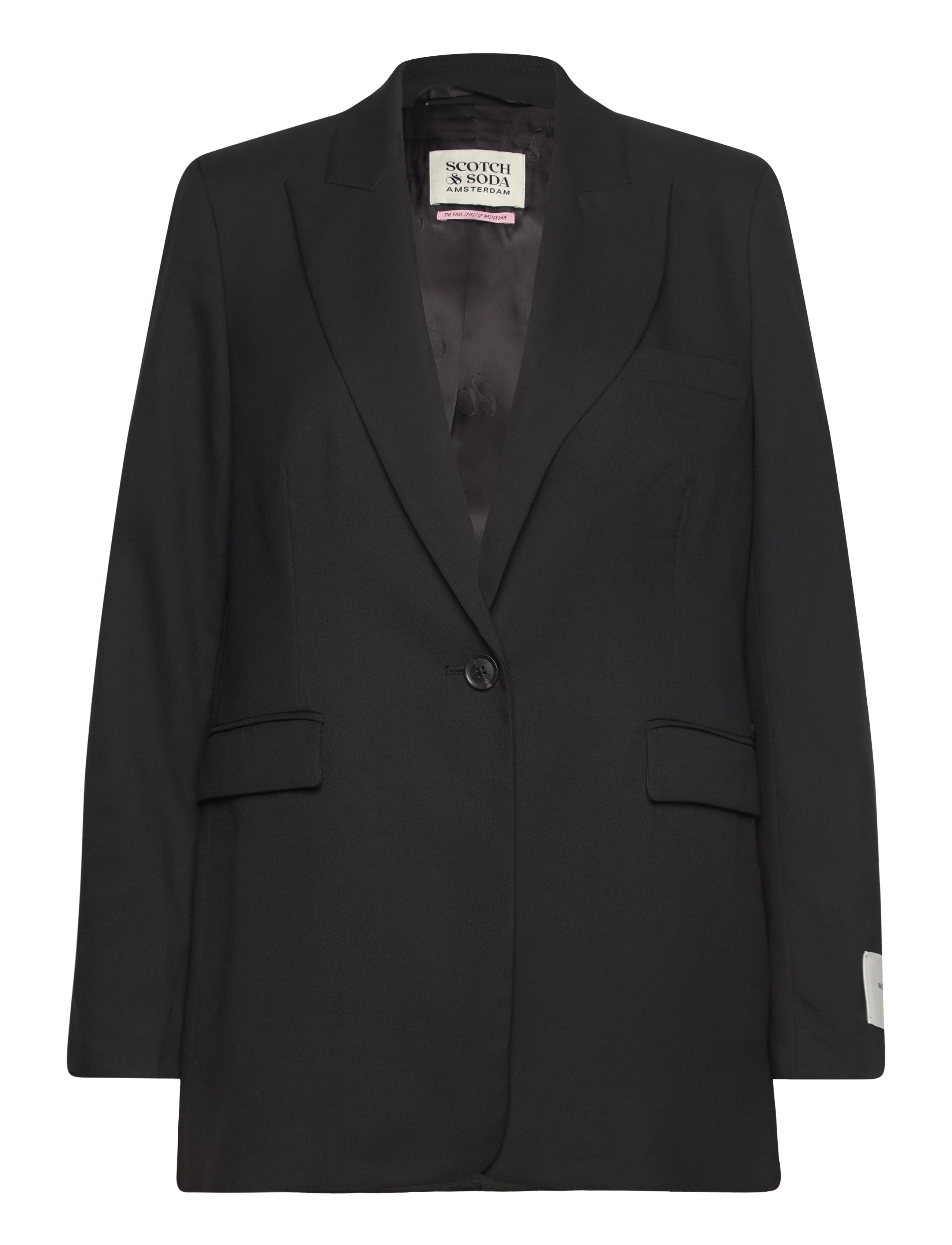 Scotch & Soda Core SB fitted blazer - Tøj - BLACK / black