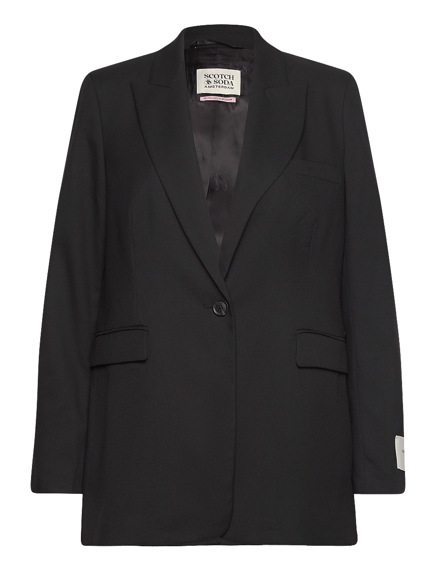Scotch & Soda - Core SB fitted blazer - enkelknäppta kavajer - black - 0