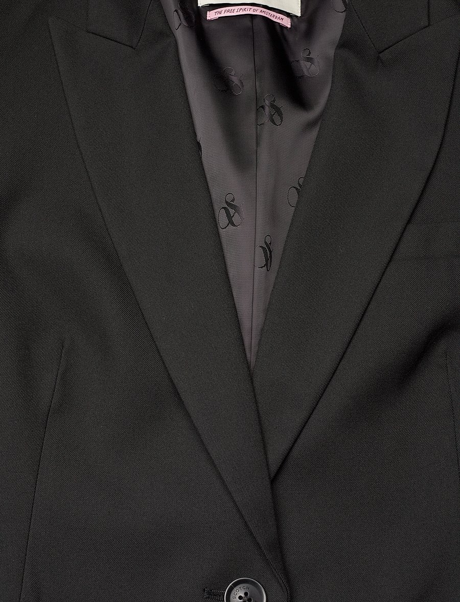 Scotch & Soda - Core SB fitted blazer - enkelknäppta kavajer - black - 2
