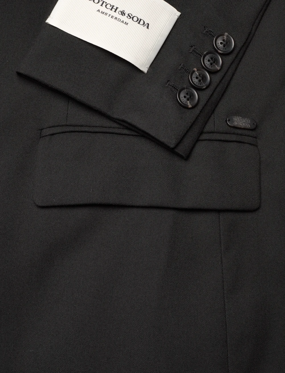 Scotch & Soda - Core SB fitted blazer - enkeltradede blazere - black - 3