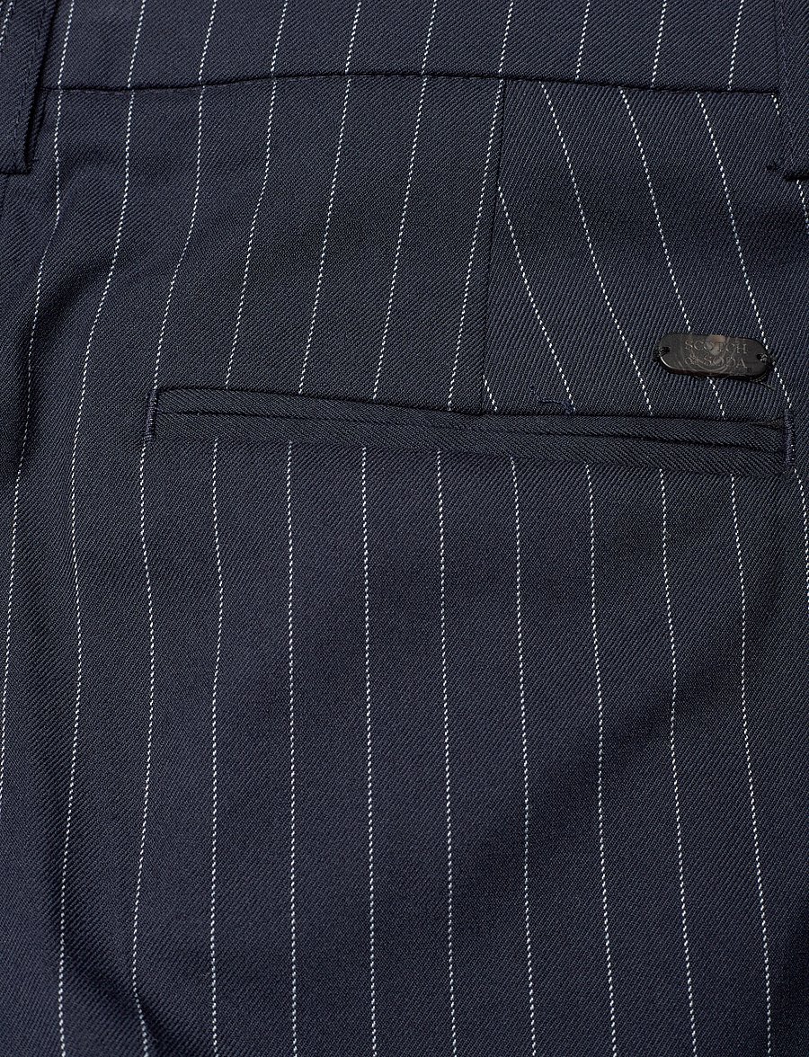 Scotch & Soda - Core Lowry pant - pantalons habillés - night blue pinstripe - 4