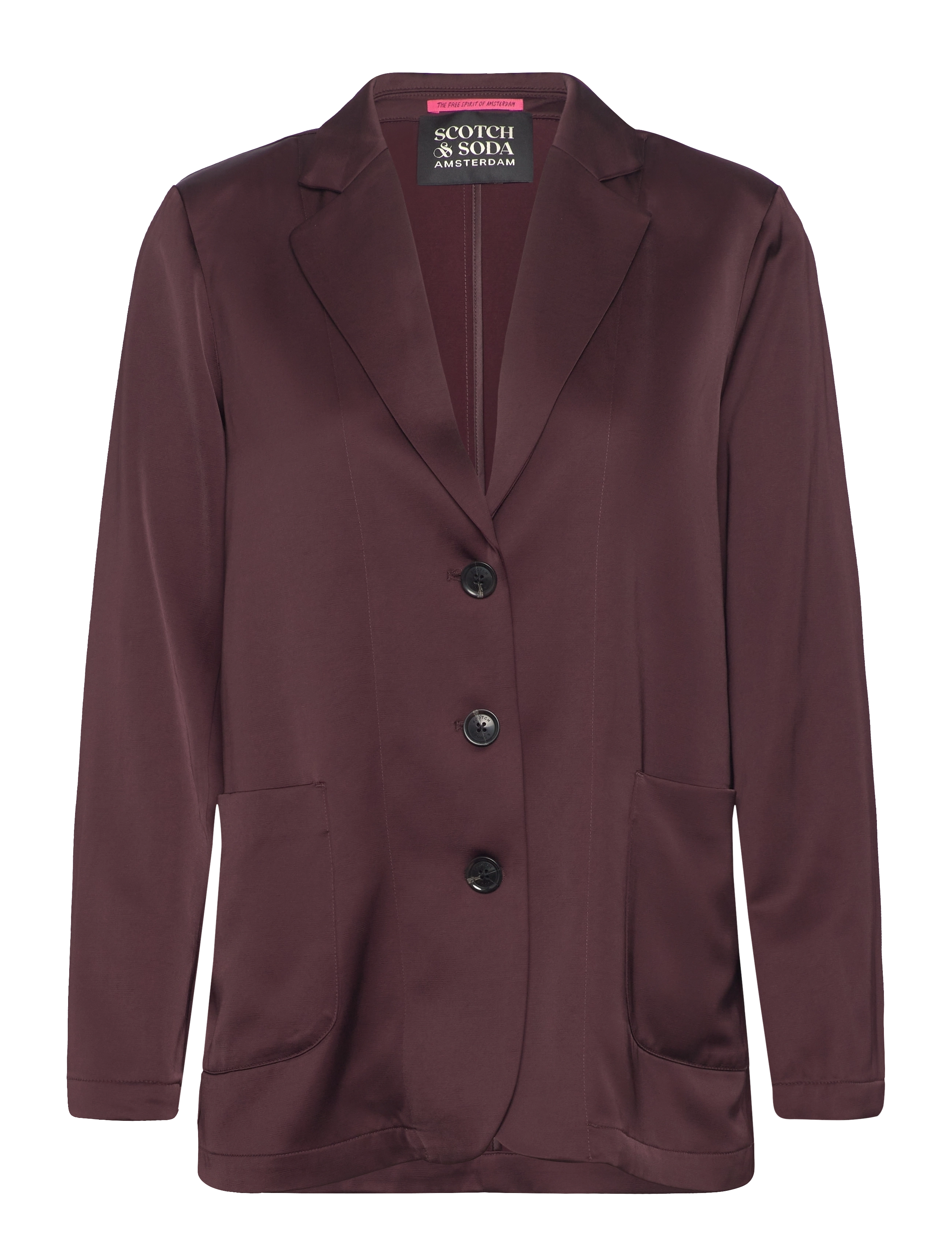 Scotch & Soda SB satin blazer - Blazers - DARK BORDEAUX / burgundy