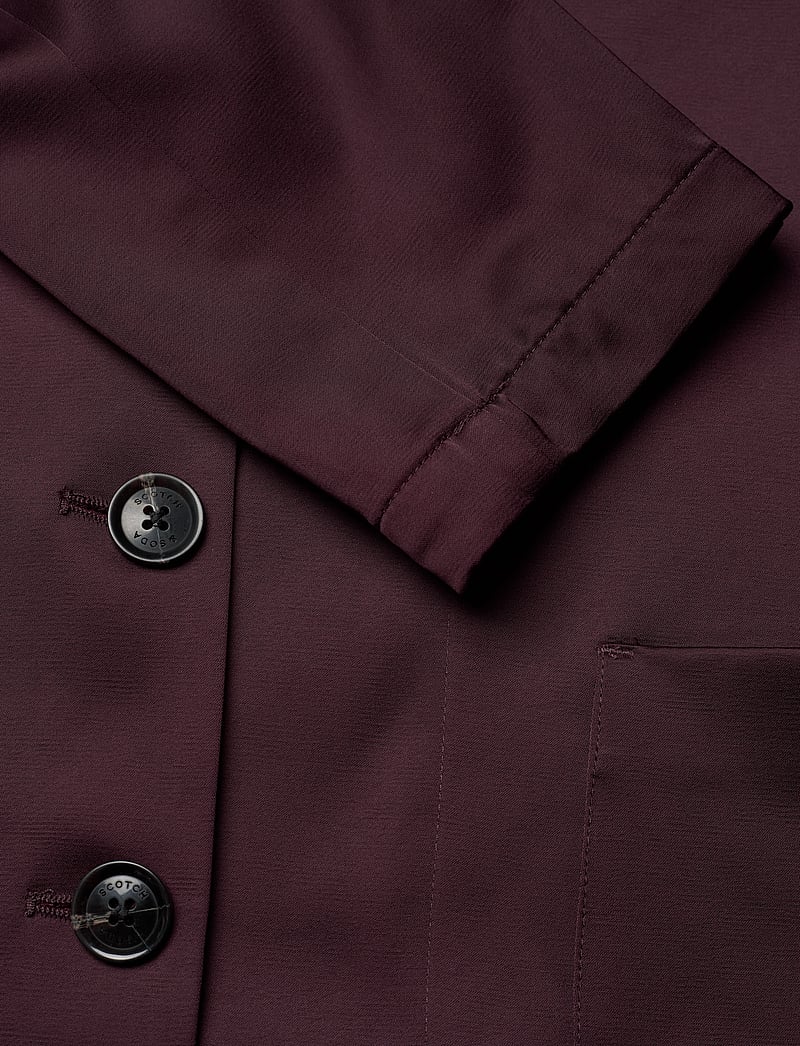 Scotch & Soda - SB satin blazer - einreihige blazer - dark bordeaux - 3