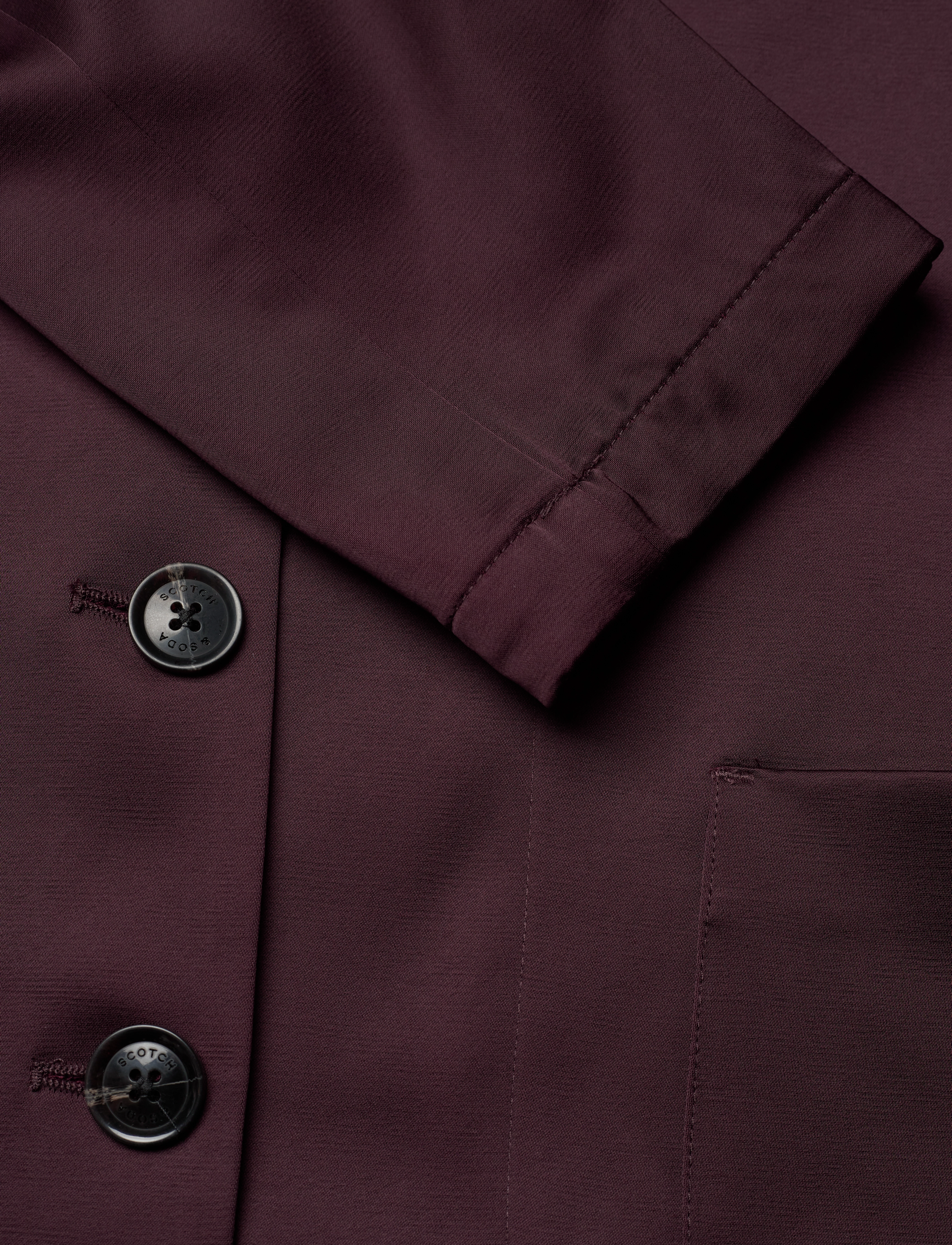 Scotch & Soda - SB satin blazer - festtøj til outletpriser - dark bordeaux - 4