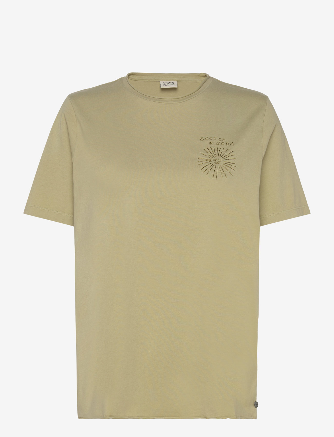 Scotch & Soda - Washed with chest artwork relaxed fit t-shirt - t-shirts - washed sage - 0