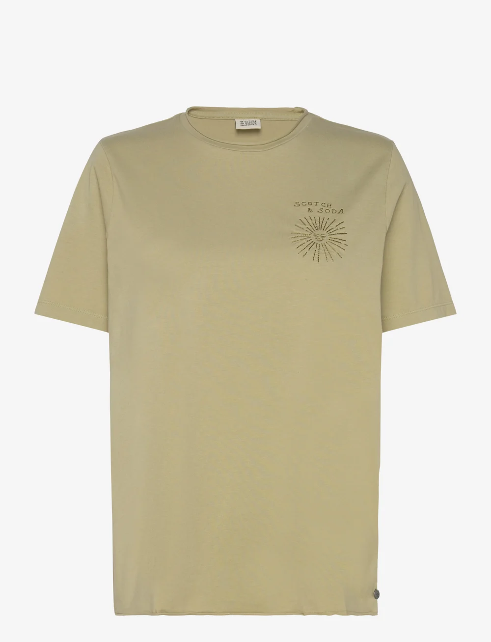 Scotch & Soda - Washed with chest artwork relaxed fit t-shirt - t-shirts - washed sage - 0