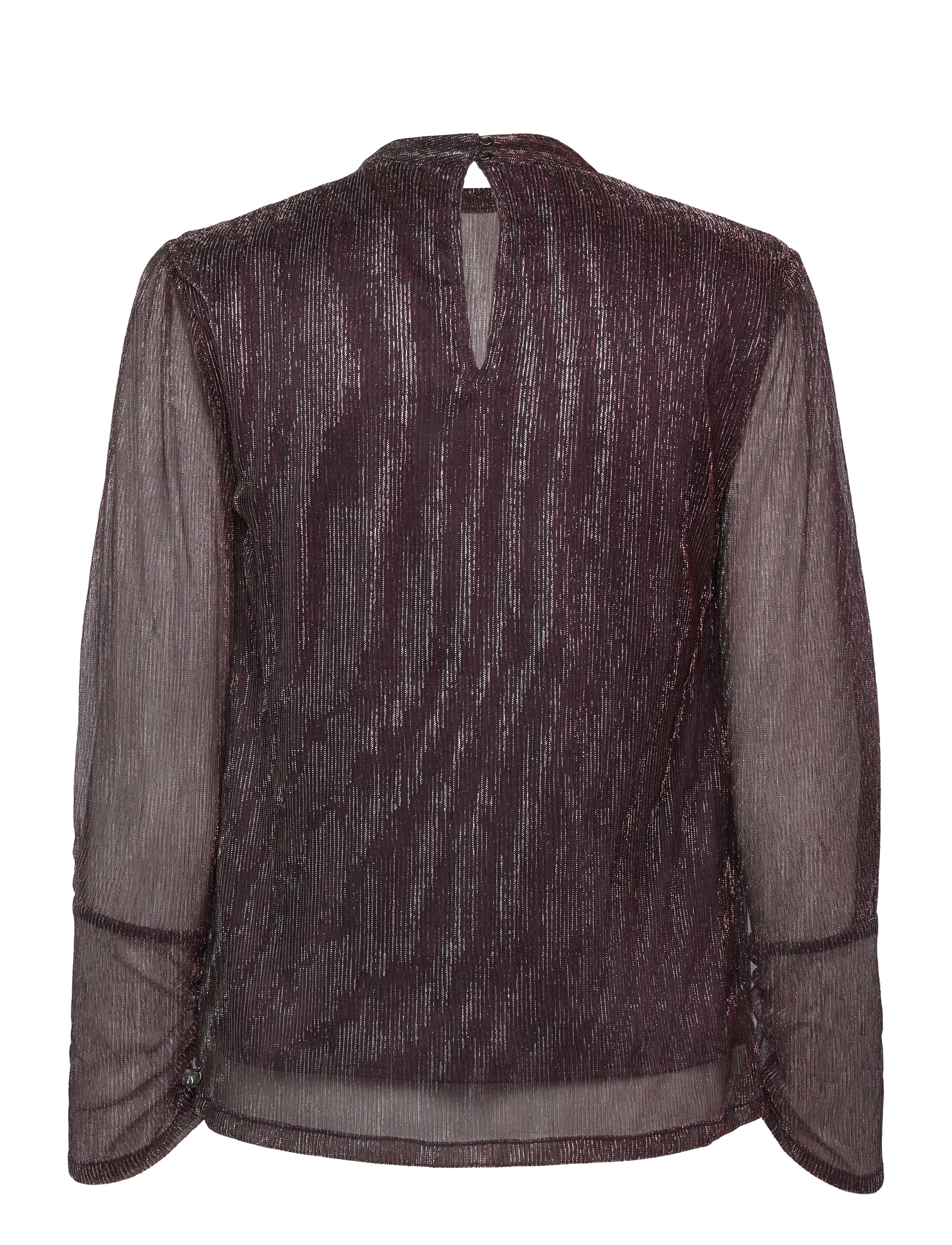 Scotch & Soda - Lurex high neck top - langærmede bluser - berry - 1