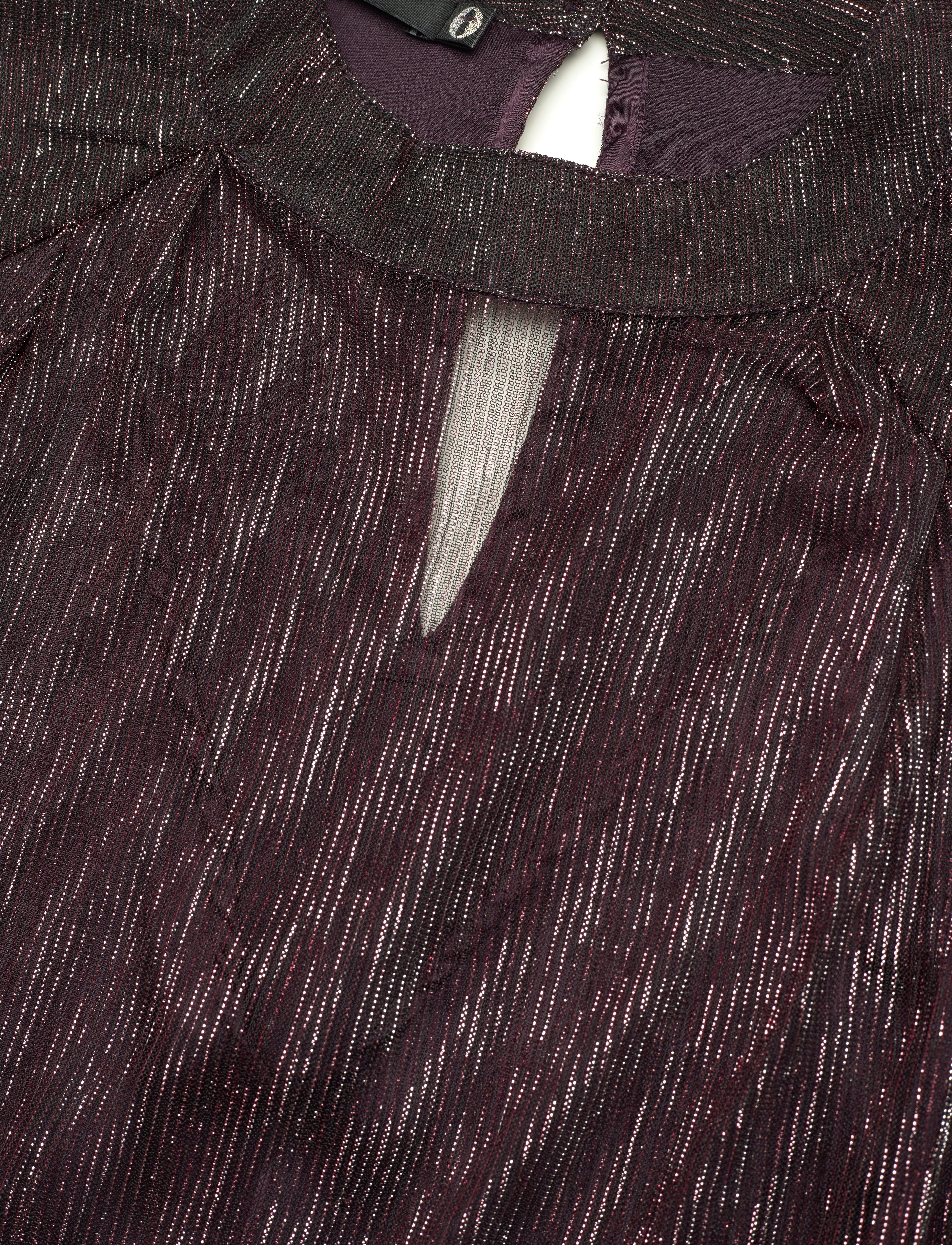 Scotch & Soda - Lurex high neck top - langærmede bluser - berry - 2