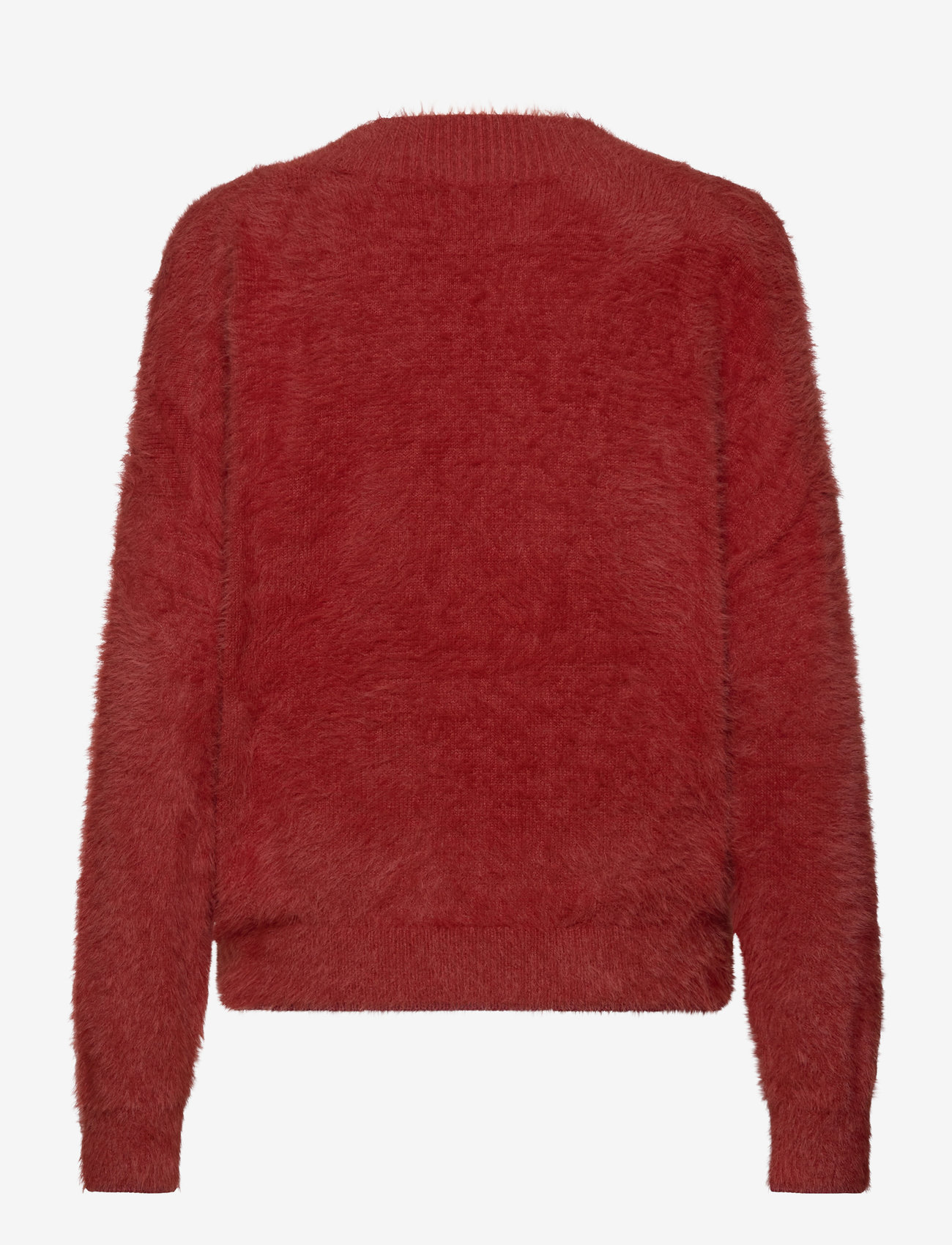 Scotch & Soda - Fluffy V-neck relaxed pullover - stickade tröjor - rust - 1