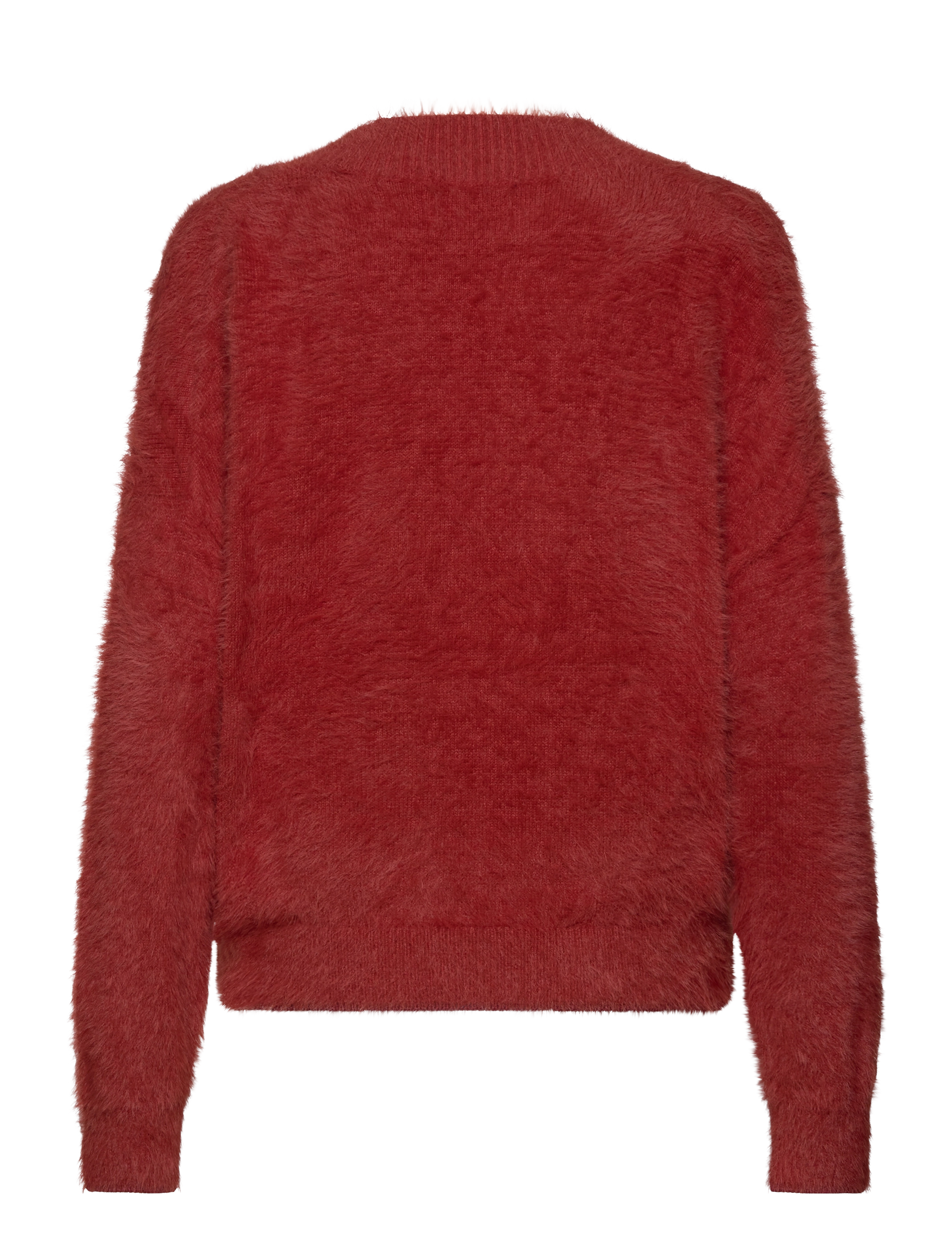 Scotch & Soda - Fluffy V-neck relaxed pullover - trøjer - rust - 1
