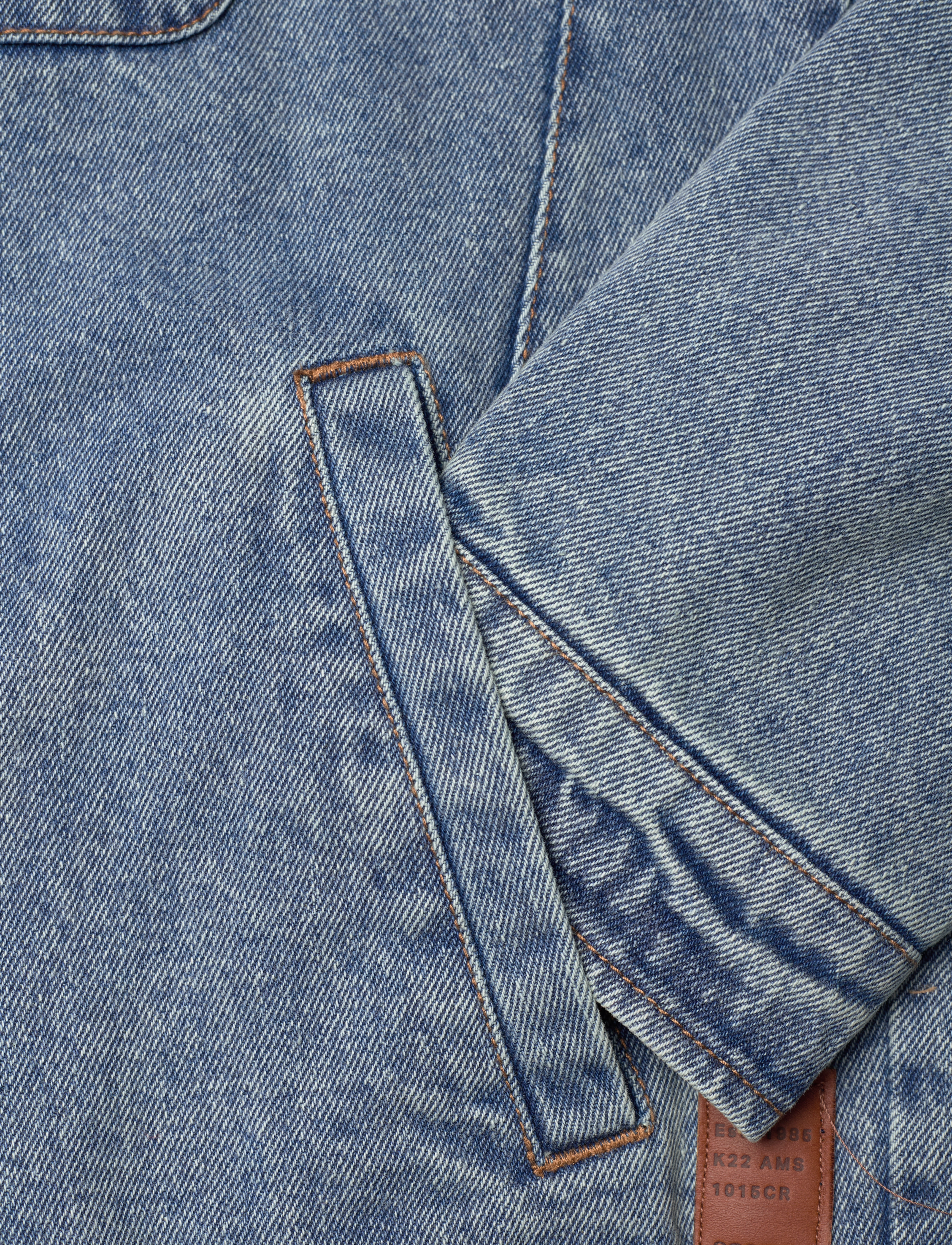 Scotch & Soda - Cord collar indigo teddy jacket - washed indigo - 3