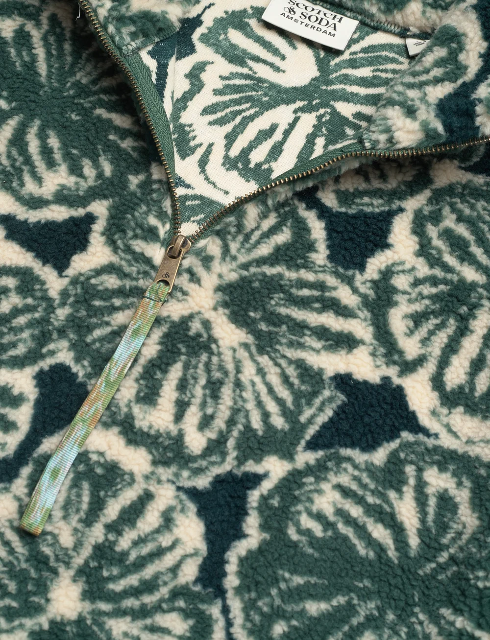 Scotch & Soda - Polar Fleece Zip Sweatshirt - fleece-pullover - san fran flower - 2