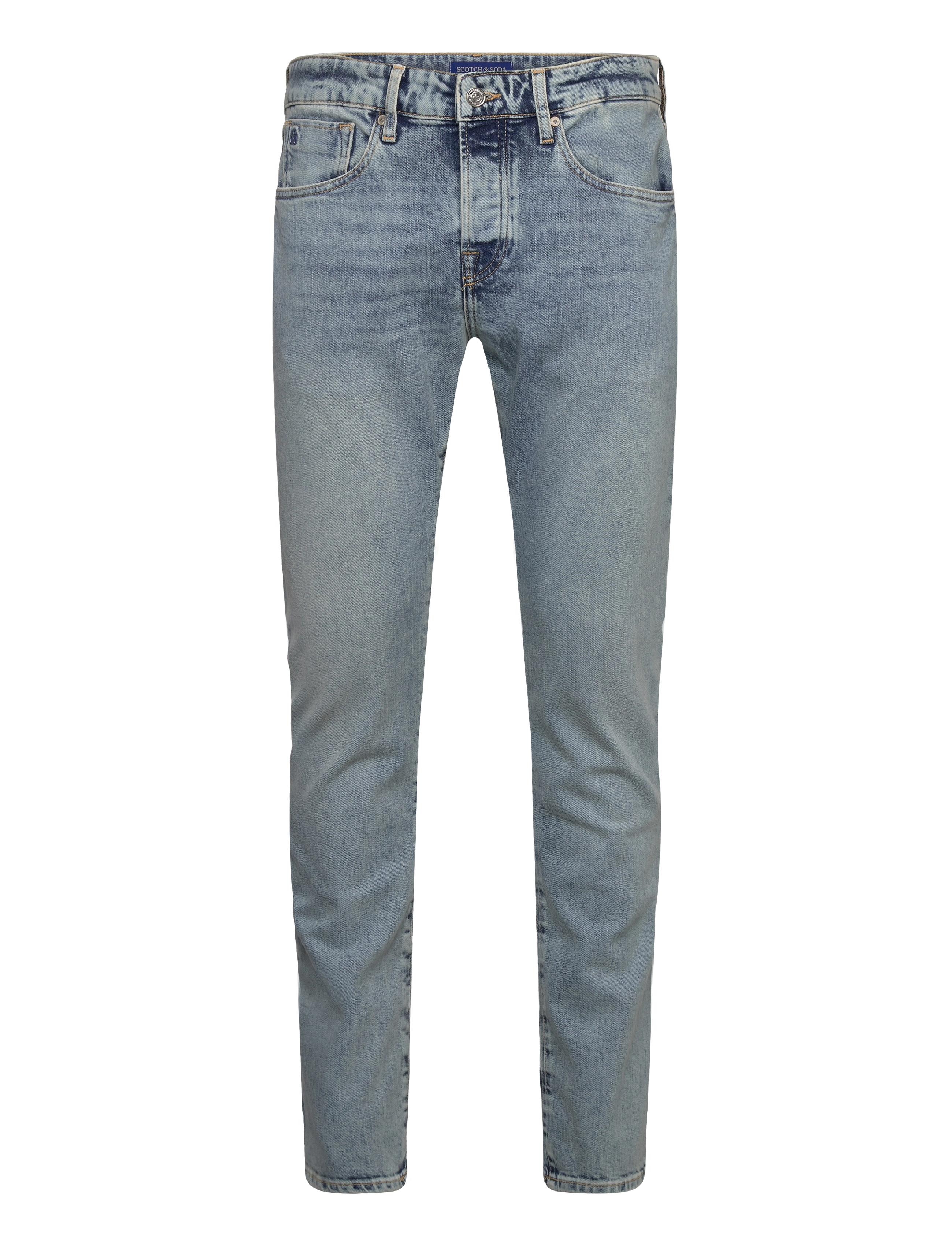 SCOTCH & SODA Core Ralston In Organic Baumwolle Aqua Blau Blau - 33x34 - Herren