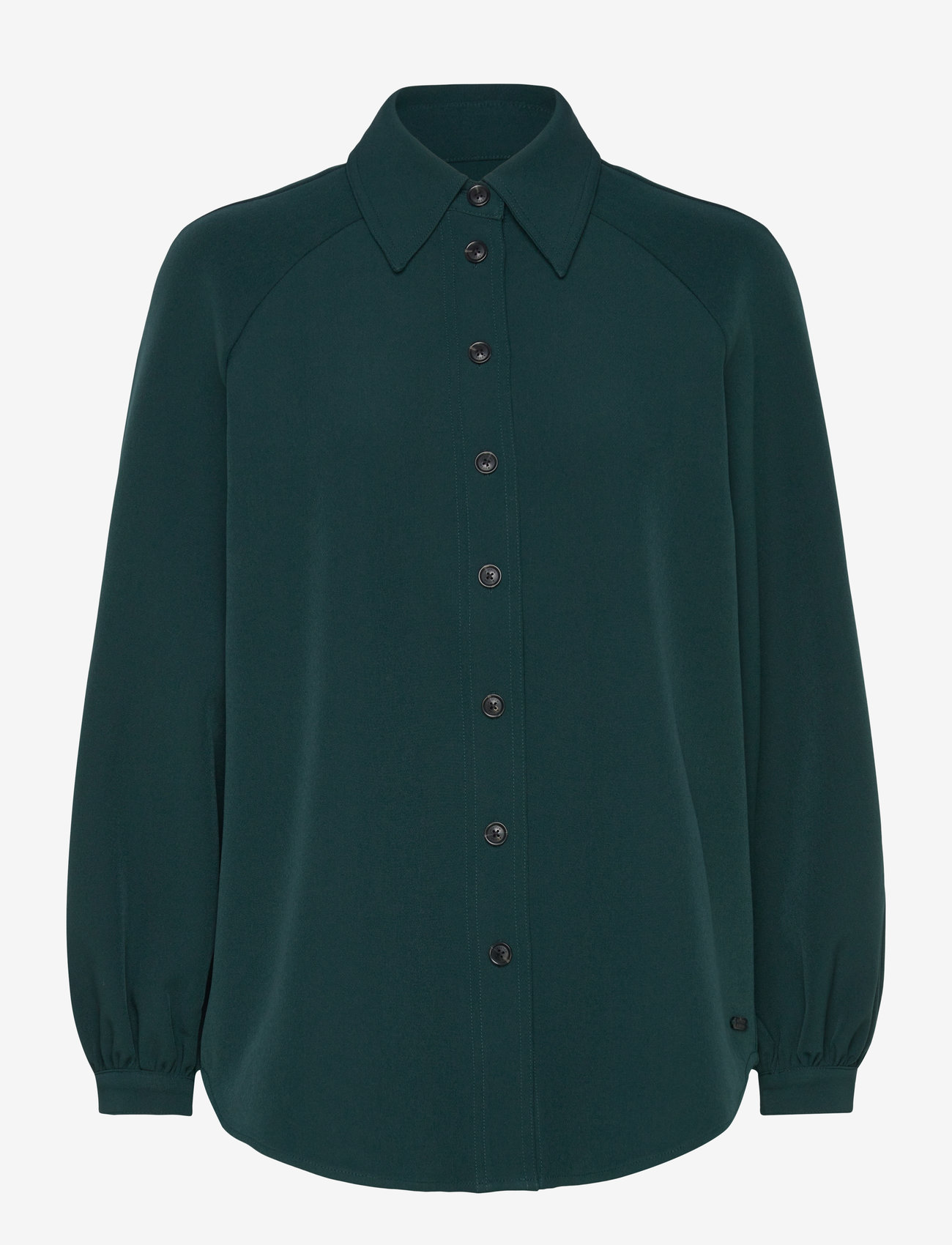 Scotch & Soda - Crepe peasant sleeve overshirt - herbstliche kleidung - cypress green - 0