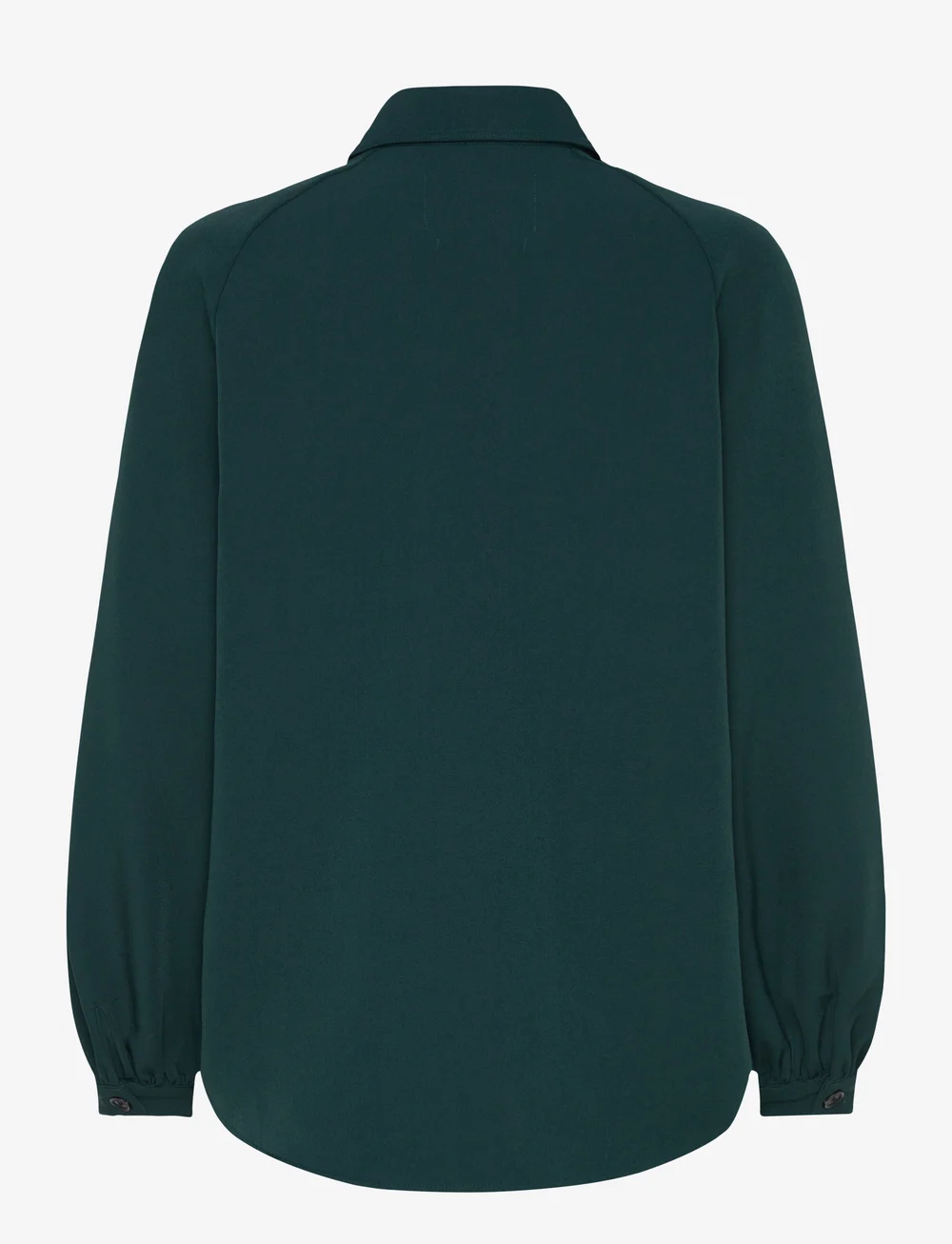 Scotch & Soda - Crepe peasant sleeve overshirt - overshirts - cypress green - 1