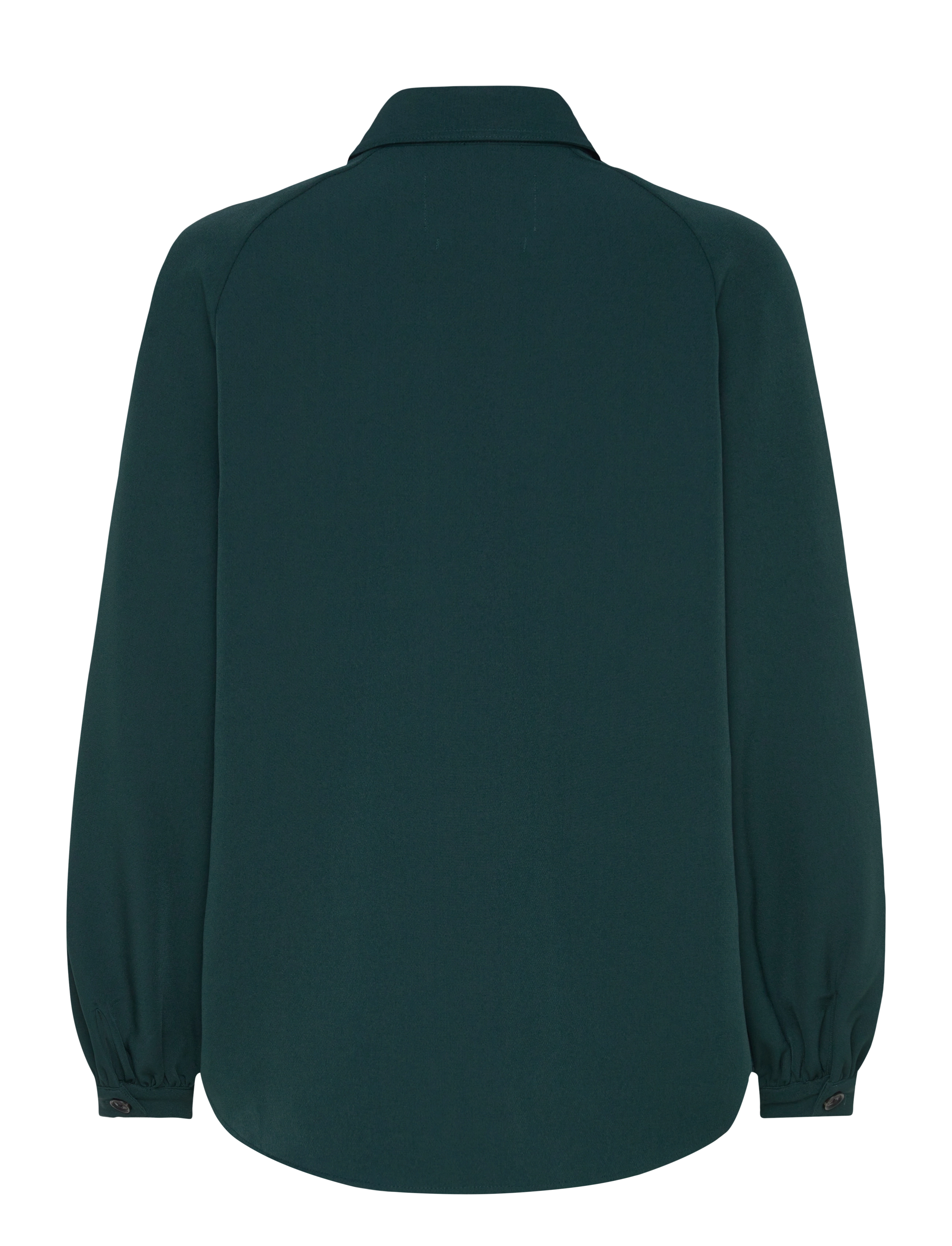 Scotch & Soda - Crepe peasant sleeve overshirt - damen - cypress green - 1
