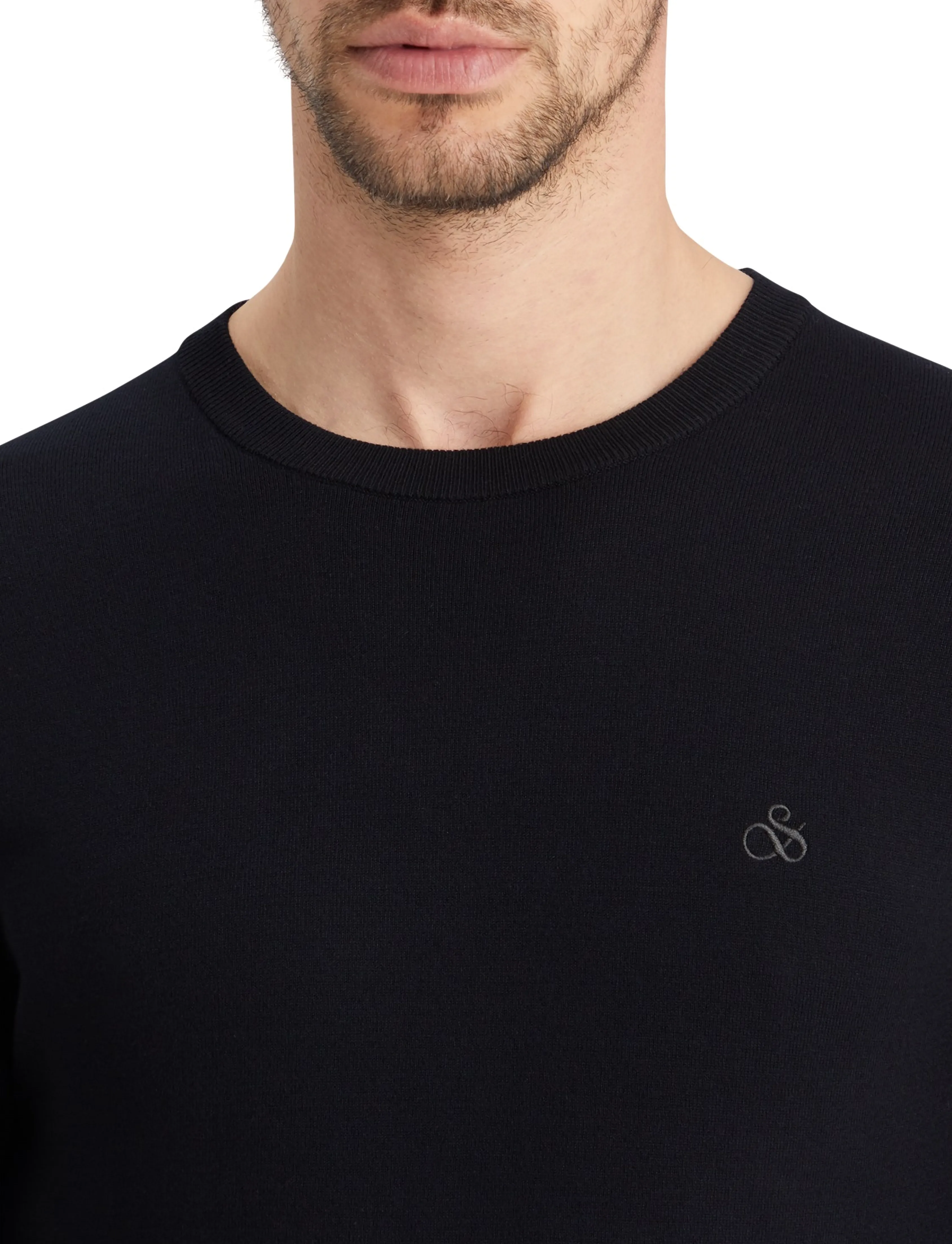 Scotch & Soda - CORE Viscose Pullover Crewneck - black - 4
